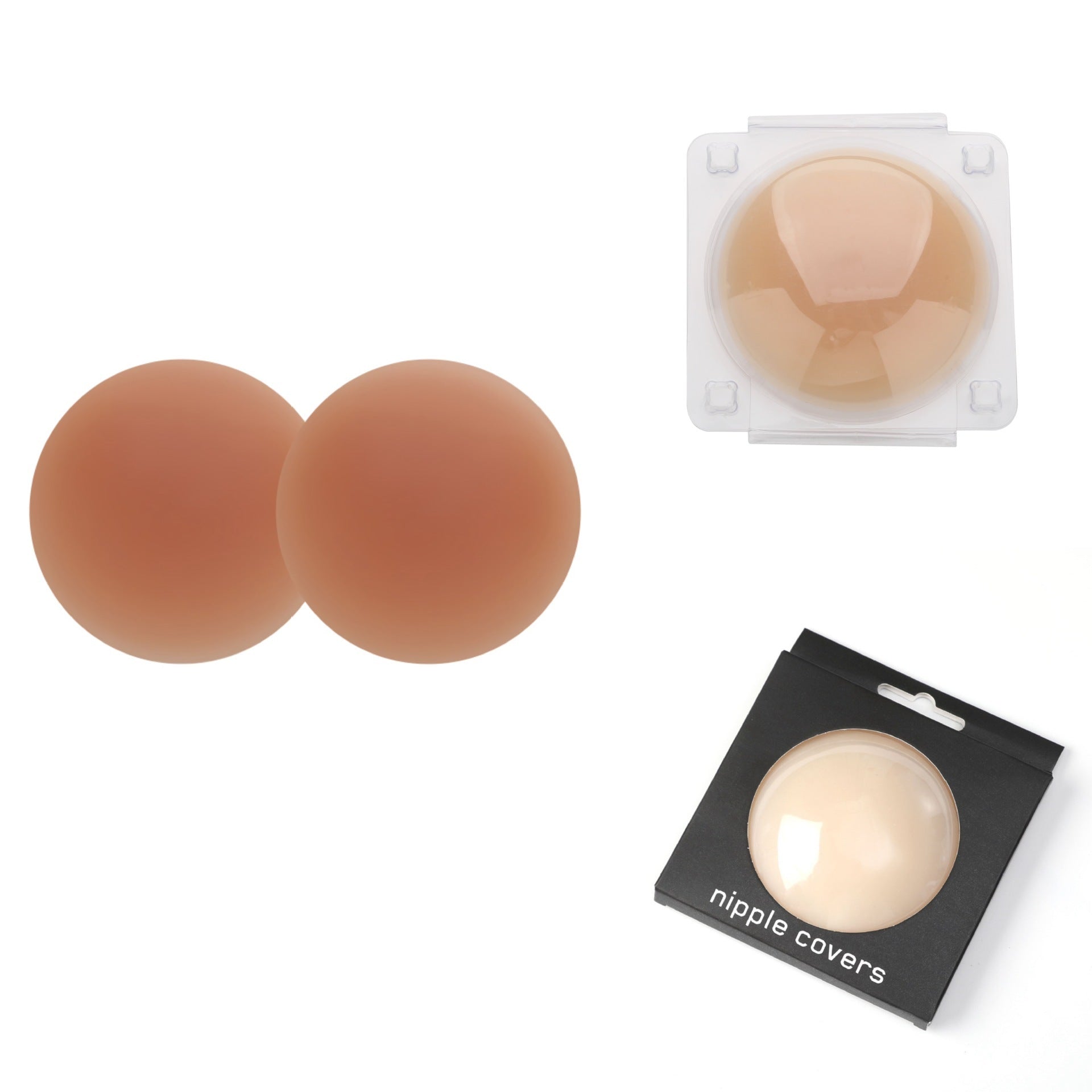 European And American Style Non-adhesive Self-adhesive Solid Chest Paste Invisible Seamless Nipple Coverage Silicone