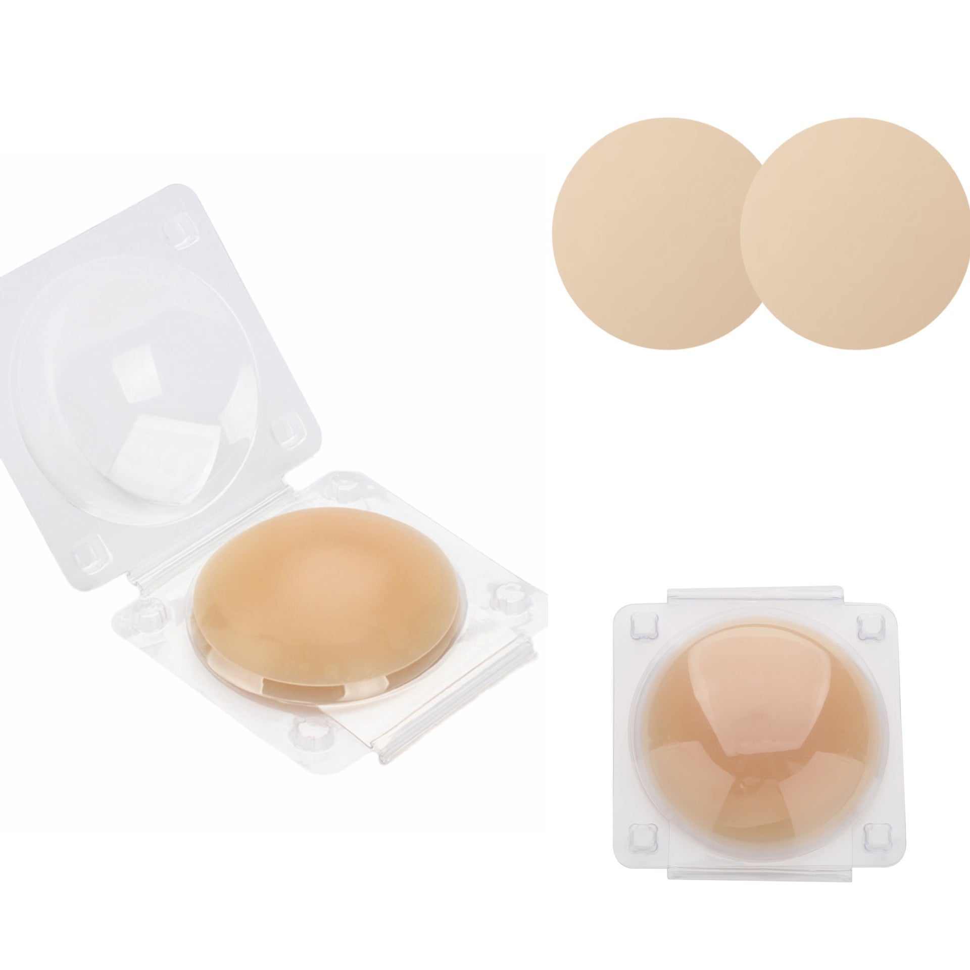 European And American Style Non-adhesive Self-adhesive Solid Chest Paste Invisible Seamless Nipple Coverage Silicone